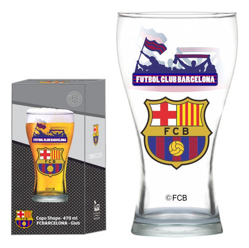 Copo De Cerveja Personalizado Barcelona - Torcida 470ml Cor Transparente