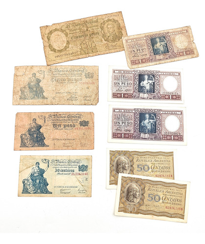 Billetes Argentinos Moneda Nacional (lote) - Numismatica (Usado)