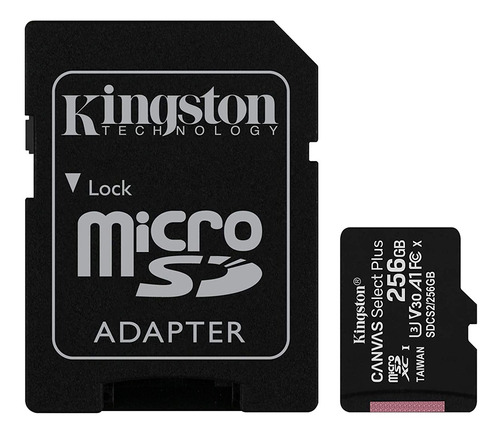 Memoria Microsd Kingston Canvas Select 256gb 100mb/s Y 85mbs