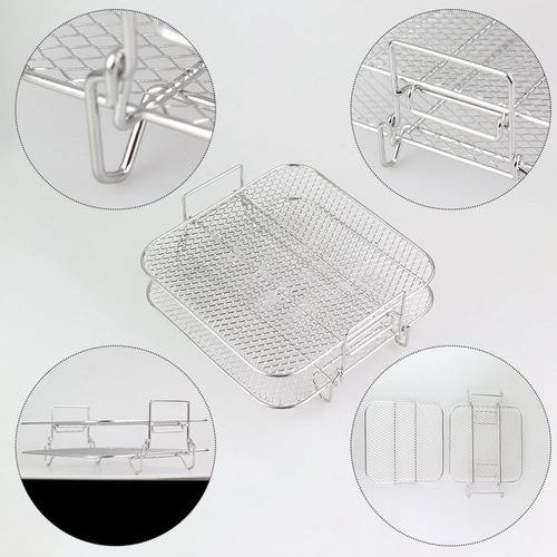 Mz Estante For Freidora Air Fryer De 2 Capas, Apilable, De