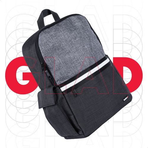 Mochila Techzone Gris Y Negra Modelo Glad Porta Laptop 15.6 Color Gris oscuro