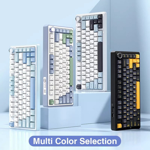Q0q Teclado De Aula Rgb Inalámbrico F75 Personalizado Con