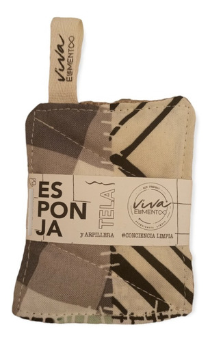 Esponja De Tela Estampada Y Arpillera Para Cocina Y Limpieza