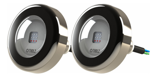 Kit 2 Refletor Tholz - Power Led Rgb 20w Inox