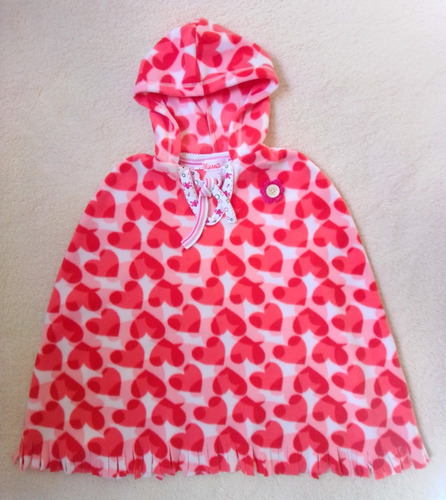 Poncho Infantil Capita De Micropolar Con Capucha 15 Meses