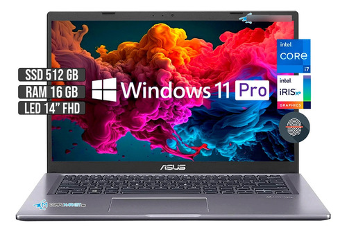 Portatil Asus Intel Core I7 1165g7 Ssd 512gb + Ram 16gb