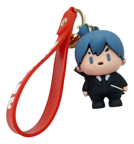 Llavero Goma Premium Importado Para Mochilas Llaves Chainsaw Man
