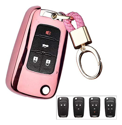 Royalfox(tm 2 3 4 5 Buttons Tpu Flip Remote Key Fob Case Cov