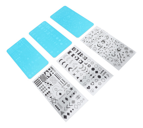 Kit De Estampado De Láminas Para Plantillas De Uñas, Acero I