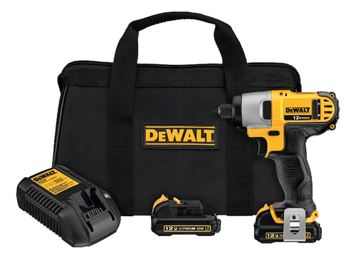 Llave Impacto Hex 1/4 Dewalt Dcf815s2 12v 2pilas 03901136 Color Amarillo/Negro