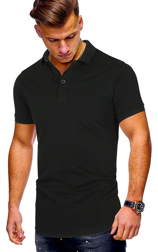 Playera Polo Hombre Slim Fit Manga Corta Moda Casual