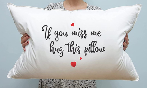 Funda De Almohada Decorativa Con Diseno De Texto  If You Mis