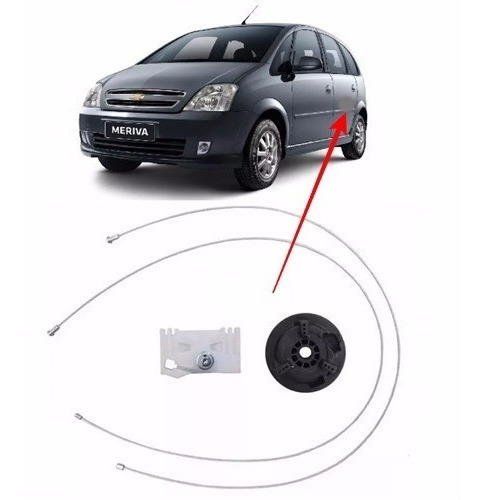 Kit Reparo Vidro Eletrico Meriva Traseira Direita C Arraste