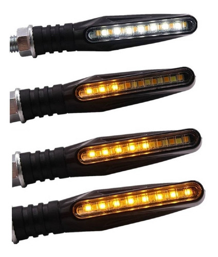 Kit 04 Piscas Slim Moto Seta Led Sequencial Universal