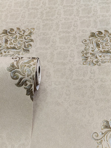 Imagem 10 de 10 de Papel De Parede Importado Clássico Arabescos + Cola Grátis