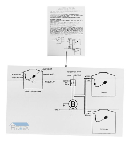 Flotador Eléctric Electronivel Tinaco-cisterna Tipo Italiano