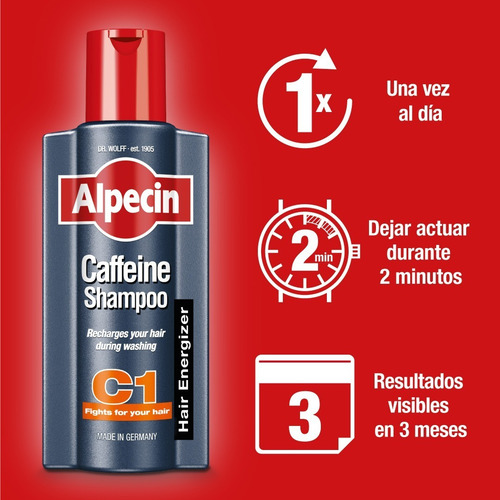 Shampoo Alpecin Cafeína C1 Anticaída 250ml