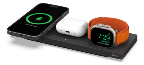 Belkin Magsafe 3-in-1 iPhone 14/13/12 Fast Charg Color Negro