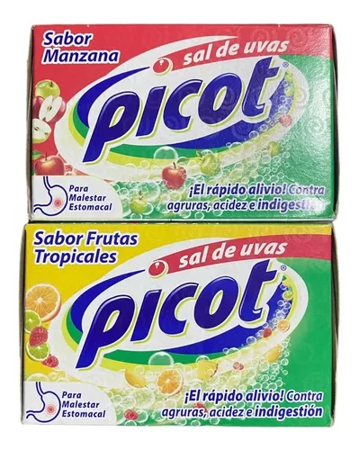 Sal de Uvas Picot Sabor Frutas Tropicales, 10 Sobres.