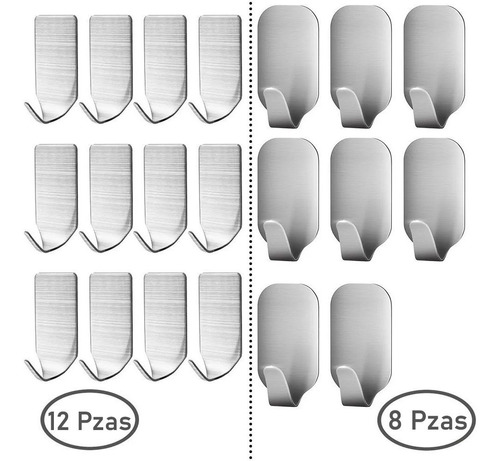 Set 20 Pzas Ganchos Para Colgar Ropa Autoadhesivos Hogar