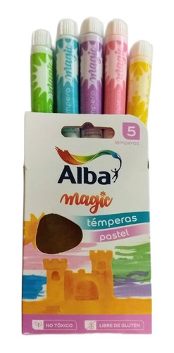 Temperas Alba Magic Pastel Surtidas X5 Unidades