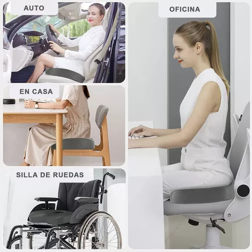  Cojín de asiento de hemorroides para silla de oficina, cojín de  espuma viscoelástica de alta calidad, cojín de silla de ventilación para  mujeres embarazadas, para oficina, automóvil, silla de ruedas, 