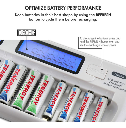 Cargador Inteligente De Batería Aa Aaa 16-bay Lcd Nimh Nicd