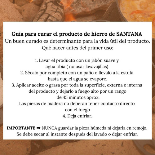 Cacerola Bruja Hierro Tripe Nº5 18cm Con Tapa, Santana