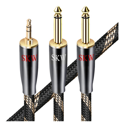 Skw Cable De Instrumento Occ De 1/8 Pulgadas A Dual De 0.250