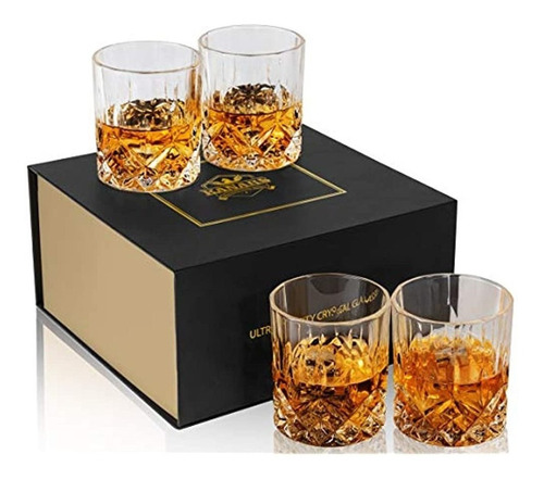 Vasos De Whisky Kanars Old Fashioned Con Caja De Lujo, 10 Oz