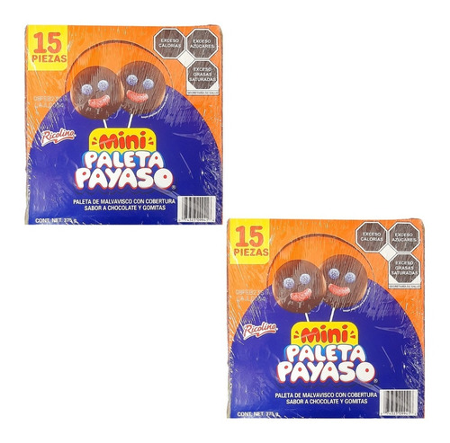 2 Pack - Paleta Payaso Mini 15 Piezas