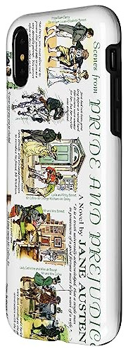 Funda Para iPhone X/xs Illustrated Pride Y Prejudice Book