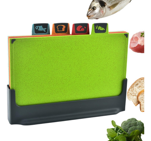 Tablas De Picar Cocina, Juego Tablas Para Picar Cocina 4en1