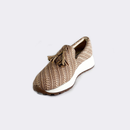 Tenis Estilo Canasta Color Beige