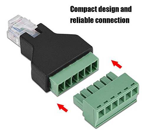 Fosa Ethernet Rj12 6p6c Splitter: Conector Cctv Ideal