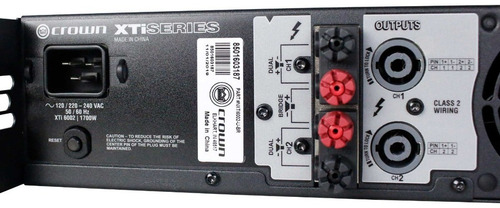 Amplificador Potência Áudio 6000w Crown Xti 2 6002 2 Canais