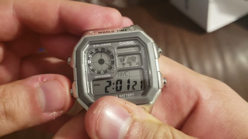 Reloj Hombre Casio Royale Ae-1200whd-7 Cronómetro Sumergible