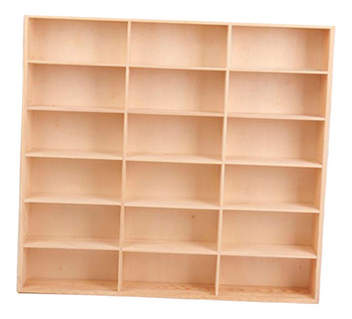 Estante De Exhibición De Madera Estantes 18 Cuadrícula