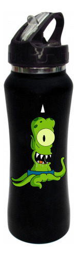 Termo Pitillo Kang Y Kodos Simpson Botilito Negro 650ml 