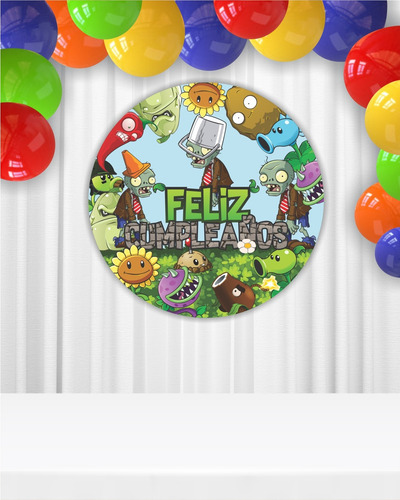 Plantas Vs Zombies Fondo Mesa / Banner Imprimible Cumpleaños