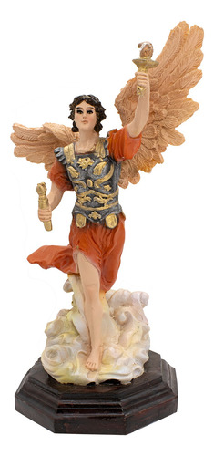 Arcangel San Uriel Angel Escultura 33 Cm Ojo De Vidrio
