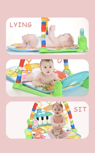 Gimnasio Piano Manta Con Sonajeros Para Bebe Luz Sonido