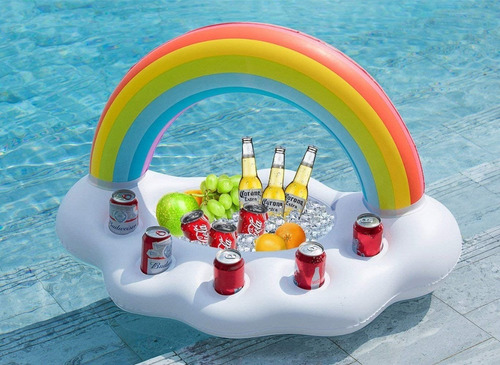 Inflable Hielera Para Alberca Soporte Para Bebidas Y Comida