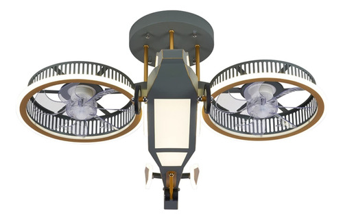 Tococo Ventilador Techo Decorativo Avion Luz Para Dormitorio