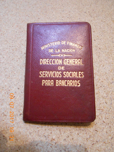 Carnet Servicios Sociales Bancarios 1954 - Sin Valor Legal
