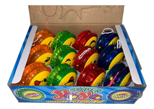 12 Yoyo Luz Juguete Yo-yo Luminoso Fiesta Mayoreo Economico