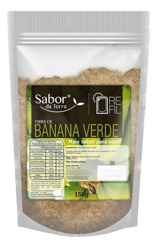 Kit 3x: Fibra De Banana Verde Sabor Da Terra 150g