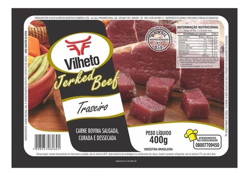 Carne Seca Traseiro Vilheto 400g