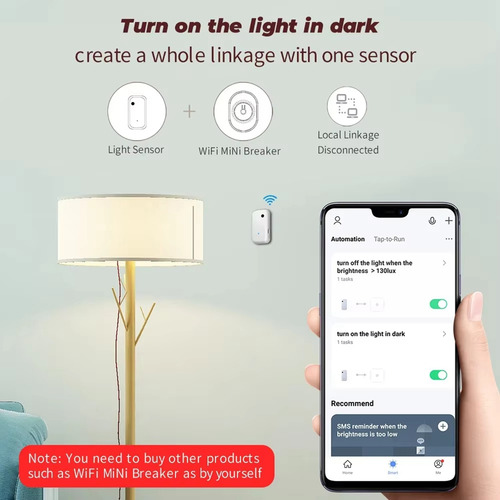 Sensor De Luz Tuya Wifi Sensor De Iluminación Para El Hogar