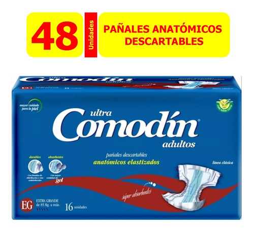 Comodin Anatómicos Elastizados Talle Xg X 48 Pañales